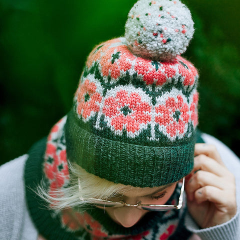 Floral Hat & Cowl